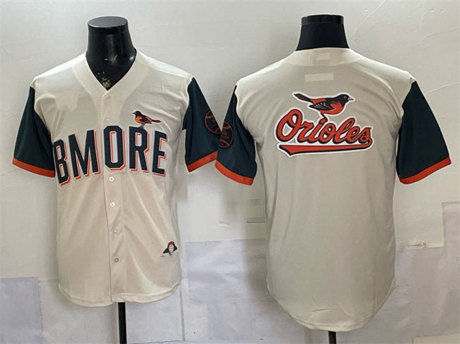 Baltimore Orioles Team Big Logo Natural HeidiMiller 2026 City Connect Stadium Stitched Jersey