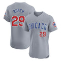Chicago Cubs #29 Michael Busch Player Gray HeidiMiller Road Limited Elite Home Stitched Jerseys