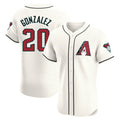 Arizona Diamondbacks #20 Luis Gonzalez Player Cream HeidiMiller Limited Elite Home Game Stitched Jerseys