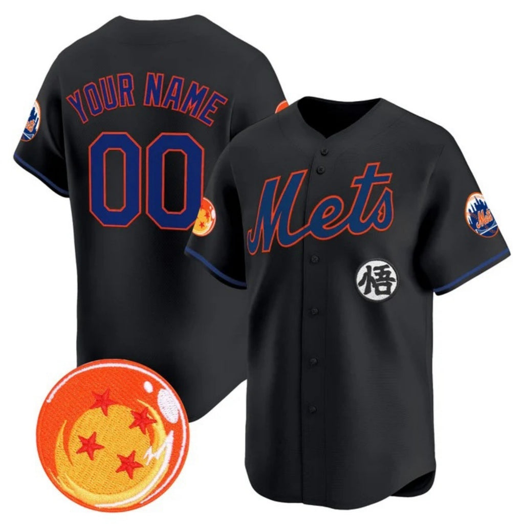 Custom New York Mets x Dragon Ball Black HeidiMiller Vapor Premier Limited Jersey - All Stitched