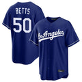 Los Angeles Dodgers #50 Mookie Betts Player Royal HeidiMiller Game Stitched Jerseys