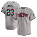 Arizona Diamondbacks #23 Zac Gallen Player Gray HeidiMiller Road Limited Home Game Stitched Jerseys