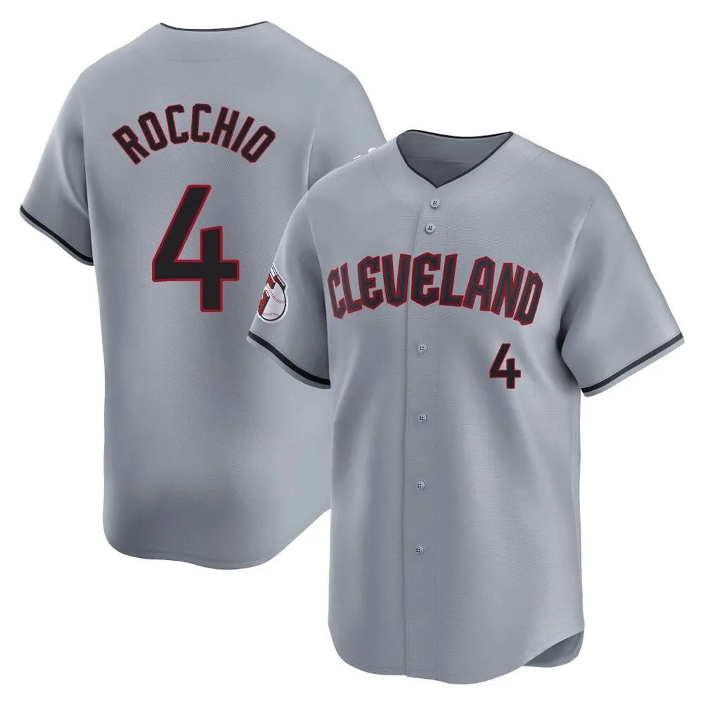 Cleveland Guardians #4 Brayan Rocchio Player Gray HeidiMiller Road Limited Home Stitched Jerseys