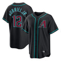 Arizona Diamondbacks #12 Lourdes Gurriel Jr Player Black HeidiMiller Fashion Out Home Game Stitched Jerseys
