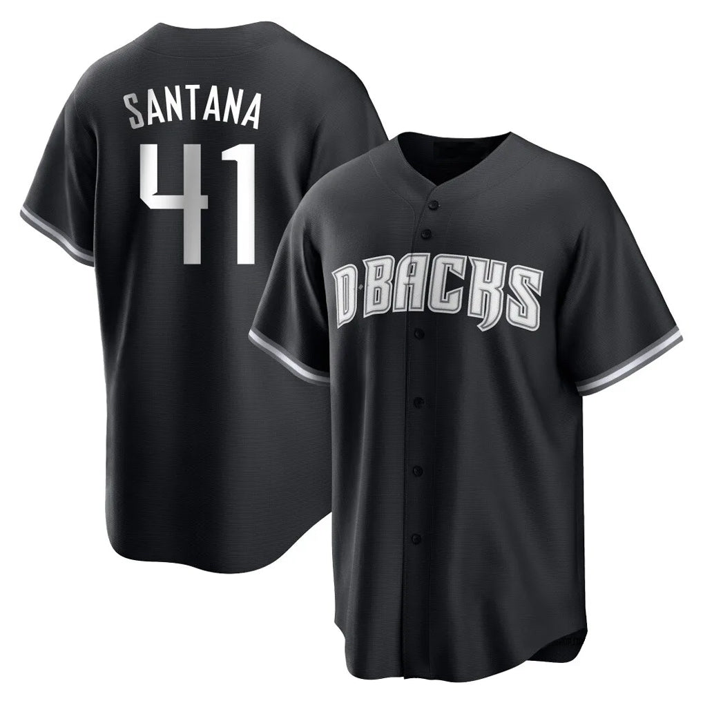 Arizona Diamondbacks #41 Carlos Santana Player Black HeidiMiller Game Home Stitched Jerseys