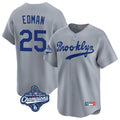 Los Angeles Dodgers #25 Tommy Edman Player Gray HeidiMiller World Series Meet Game Limited Home Stitched Jerseys
