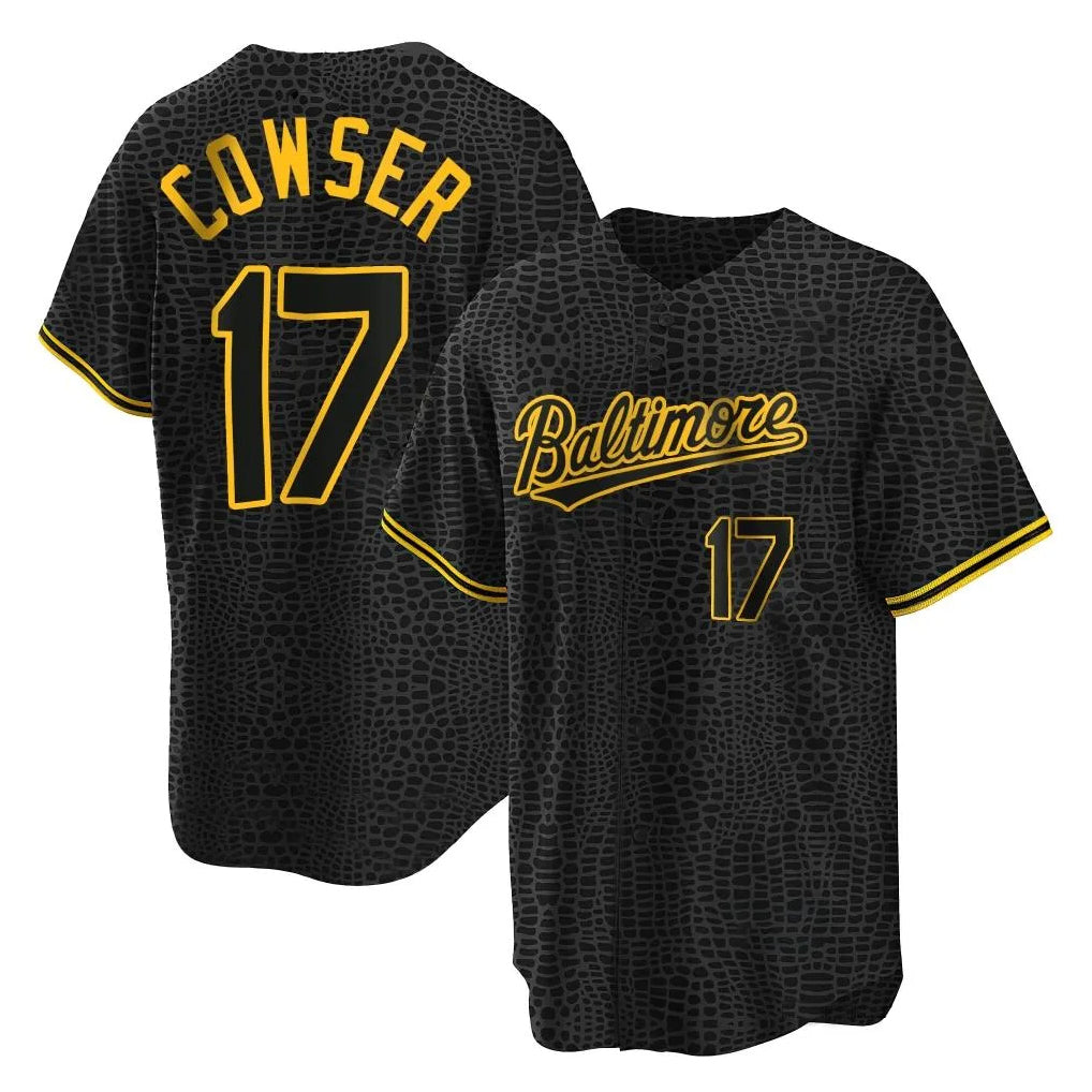 Baltimore Orioles #17 Colton Cowser Player Black HeidiMiller Snake Skin City Home Game Stitched Jerseys