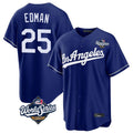 Los Angeles Dodgers #25 Tommy Edman Player Royal HeidiMiller World Series Game Stitched Jerseys