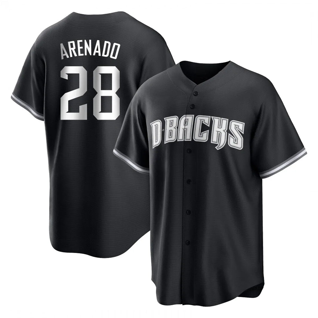 Arizona Diamondbacks #28 Nolan Arenado Player Black HeidiMiller Game Home Stitched Jerseys