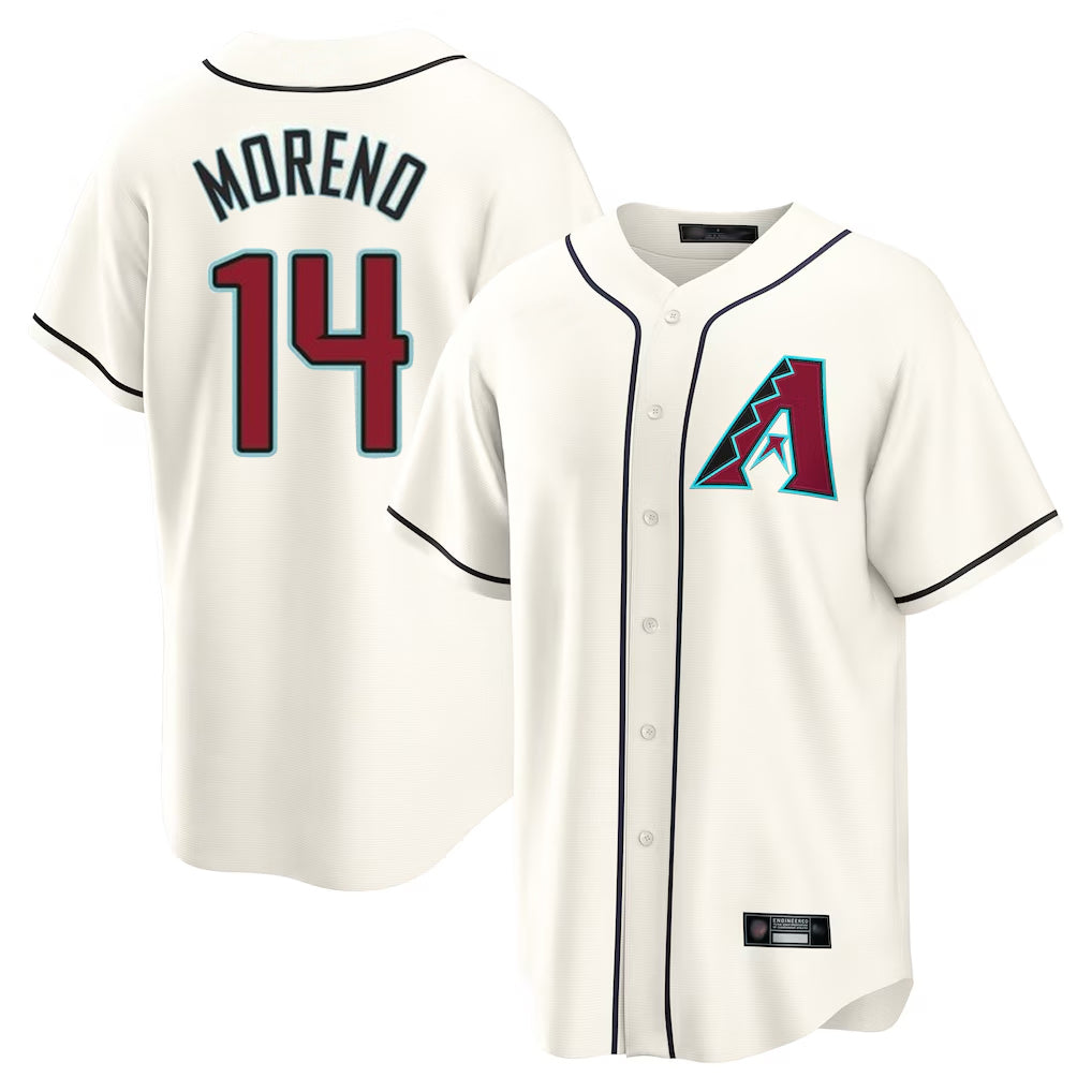 Arizona Diamondbacks #14 Gabriel Moreno Player Cream HeidiMiller Home Game Stitched Jerseys