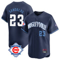 Chicago Cubs #23 Ryne Sandberg Player Navy HeidiMiller City Connect 150th Anniversary Limited Home Stitched Jerseys