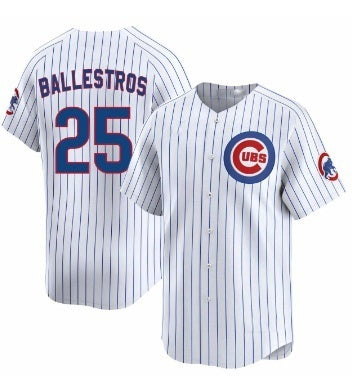 Chicago Cubs #25 Moises ballesteros White HeidiMiller Cool Base Stitched Jersey
