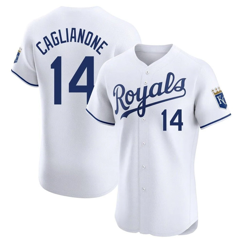 Kansas City Royals #14 Jac Caglianone Player White HeidiMiller Alt Limited Elite Home Stitched Jerseys