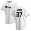 Miami Marlins #37 Anthony Bender Player White HeidiMiller Home Game Stitched Jerseys