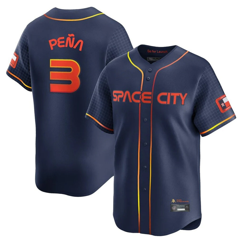 Houston Astros #3 Jeremy Pena Player Navy HeidiMiller City Connect Home Limited Stitched Jerseys