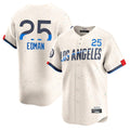 Los Angeles Dodgers #25 Tommy Edman Player Cream HeidiMiller City Connect Limited Home Stitched Jerseys