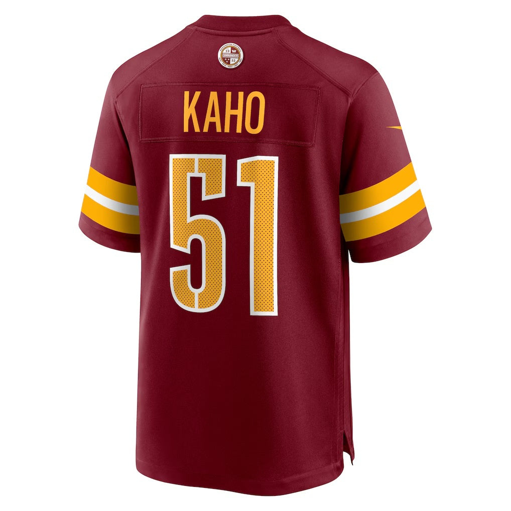 W.Commanders #51 Ale Kaho Burgundy HeidiMiller Team Game Jersey