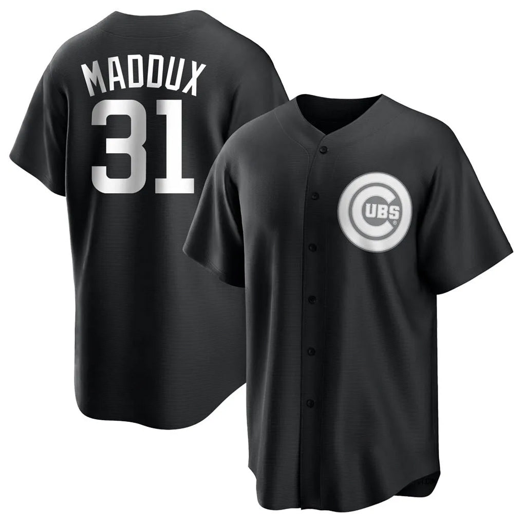 Chicago Cubs #31 Greg Maddux Player Black HeidiMiller Game Stitched Jerseys