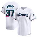 Miami Marlins #37 Anthony Bender Player White HeidiMiller Home Limited Stitched Jerseys