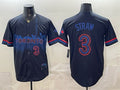 Toronto Blue Jays #3 Myles Straw Navy HeidiMiller 2024 City Connect Limited Stitched Jersey