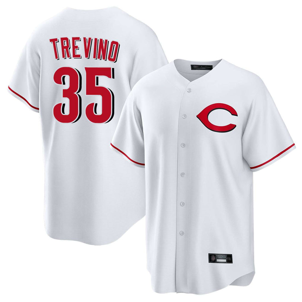 Cincinnati Reds #35 Jose Trevino Player White HeidiMiller Home Game Stitched Jerseys