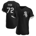 Chicago White Sox #72 Carlton Fisk Player Black HeidiMiller Limited Elite Home Stitched Jerseys