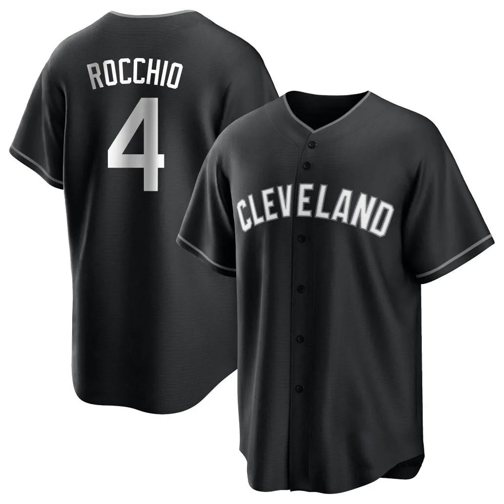 Cleveland Guardians #4 Brayan Rocchio Player Black HeidiMiller Home Game Stitched Jerseys