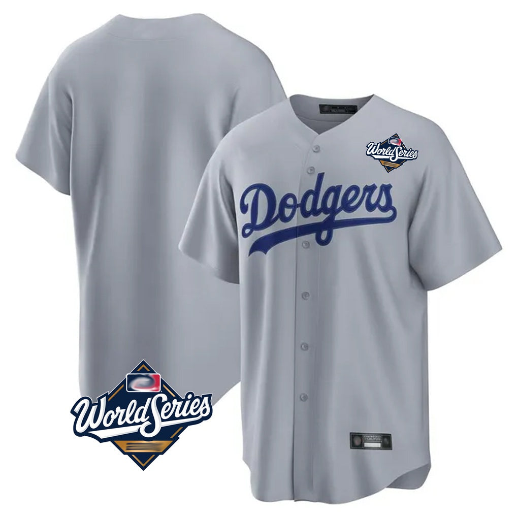 Los Angeles Dodgers Blank Player Gray HeidiMiller Game Home World Series Stitched Jerseys