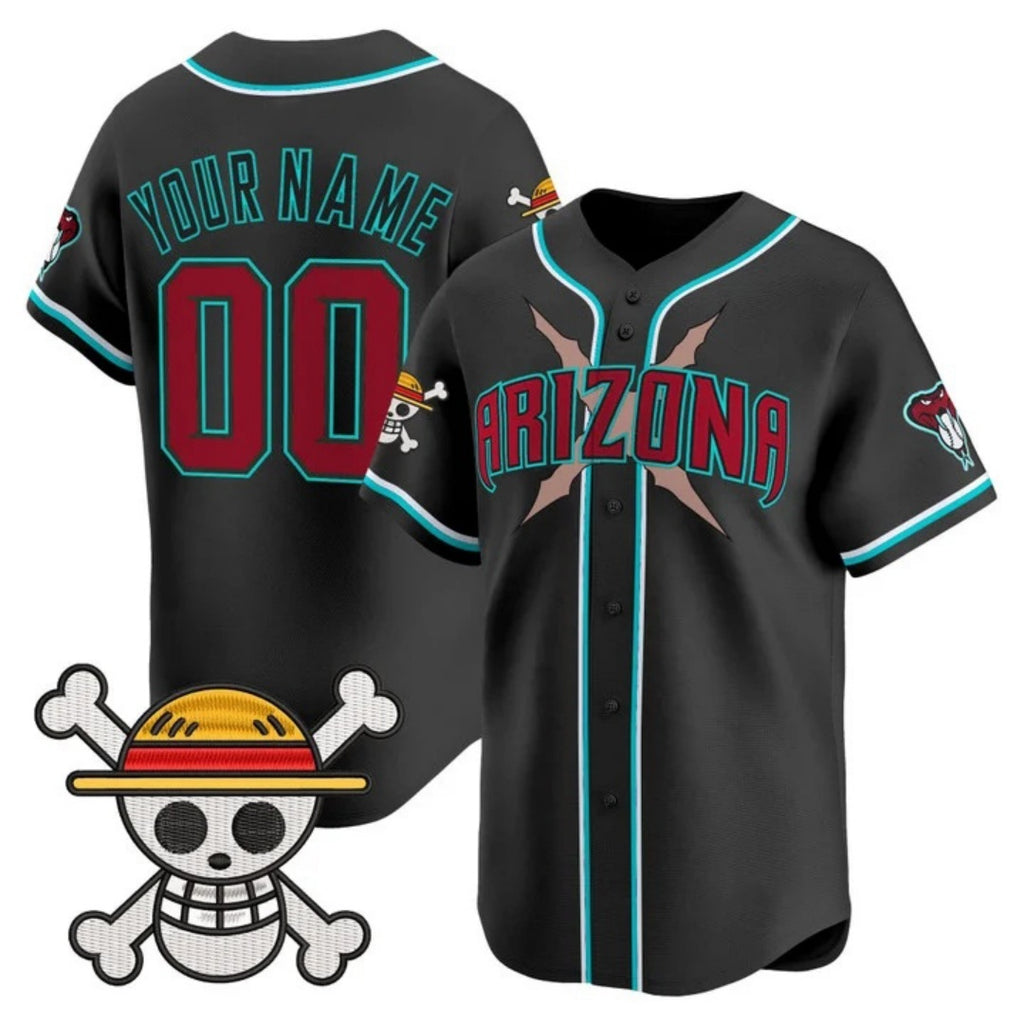 Custom Arizona Diamondbacks x One Piece Black HeidiMiller Vapor Premier Limited Jersey - Stitched