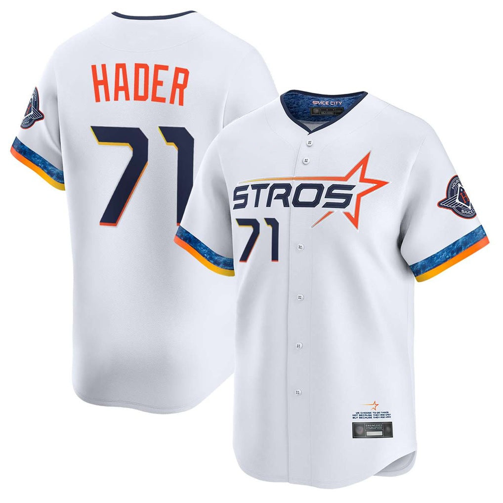 Houston Astros #71 Josh Hader Player White HeidiMiller City Connect Limited Home Stitched Jerseys