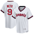 Los Angeles Angels #9 Zach Neto Player White HeidiMiller T-shirt Home Game Stitched Jerseys