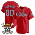 Custom Seattle Mariners x One Piece Red HeidiMiller Vapor Premier Limited Jersey - Stitched
