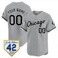 Custom Chicago White Sox 2024 Jackie Robinson Patch Vapor Premier Limited Jersey ¨C Gray HeidiMiller