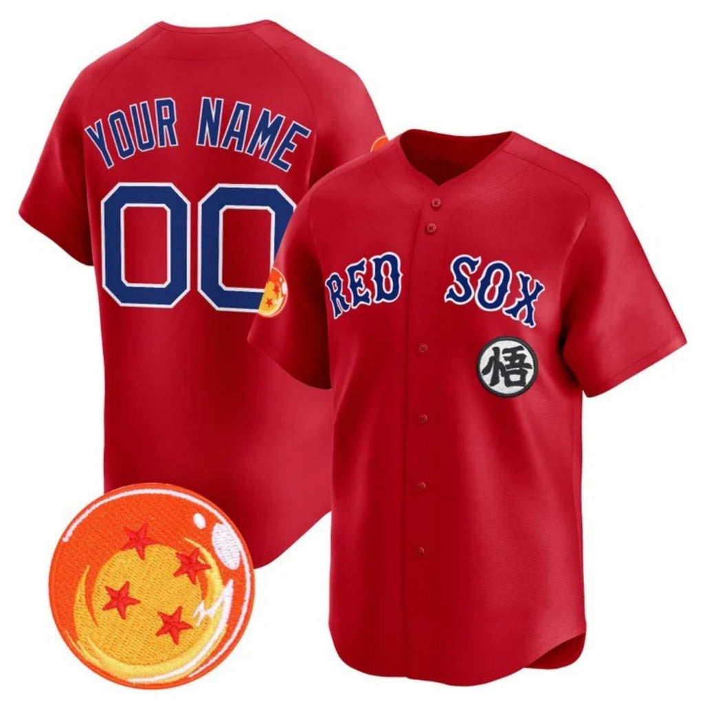 Custom Boston Red Sox x Dragon Ball Red HeidiMiller Vapor Premier Limited Jersey - All Stitched