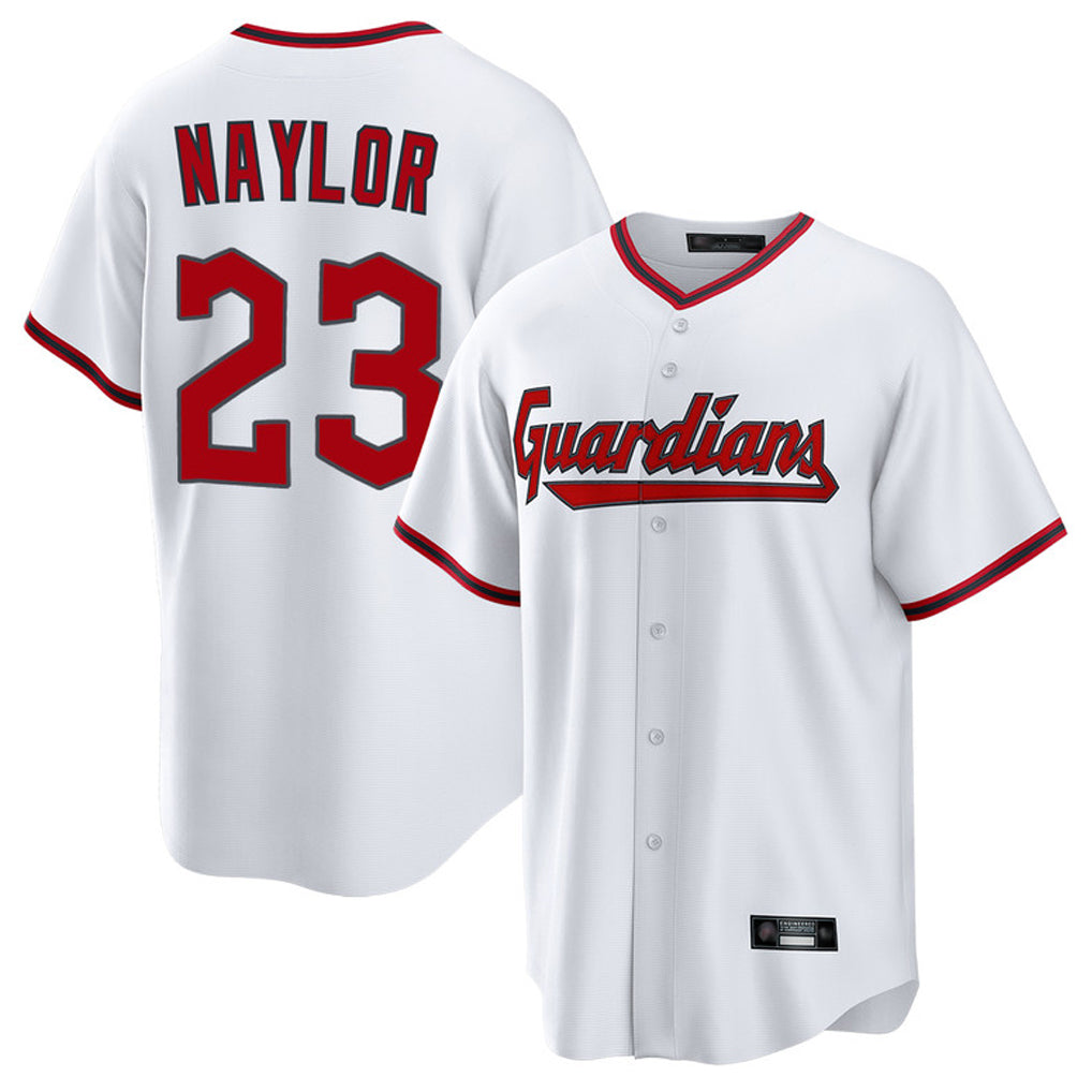 Cleveland Guardians #23 Bo Naylor Player White HeidiMiller Game Home Stitched Jerseys