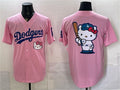 Los Angeles Dodgers Team Big Logo Pink HeidiMiller 2025 Hello Kitty Vapor Limited Stitched Jersey