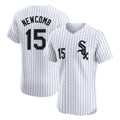 Chicago White Sox #15 Sean Newcomb Player White HeidiMiller Stripe Limited Elite Home Stitched Jerseys