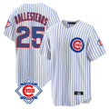 Chicago Cubs #25 Moises Ballesteros Player White HeidiMiller 150th Anniversary Home Game Stitched Jerseys