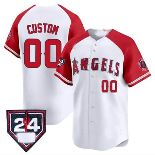 Custom Los Angeles Angels 2024 Spring Training Patch Vapor Premier Limited Jersey ¨C White HeidiMiller