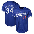 Los Angeles Dodgers #34 Fernando Valenzuela Player Royal HeidiMiller Limited World Series Stitched Jerseys