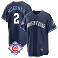 Chicago Cubs #2 Nico Hoerner Player Navy HeidiMiller 150th Anniversary City Connect Home Game Stitched Jerseys