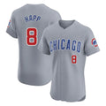 Chicago Cubs #8 Ian Happ Player Gray HeidiMiller Road Limited Elite Home Stitched Jerseys