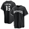 Milwaukee Brewers #16 Blake Perkins Player Black HeidiMiller Game Home Stitched Jerseys