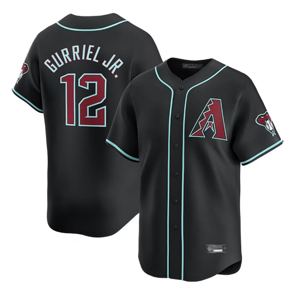 Arizona Diamondbacks #12 Lourdes Gurriel Jr Player Black HeidiMiller Limited Home Game Stitched Jerseys
