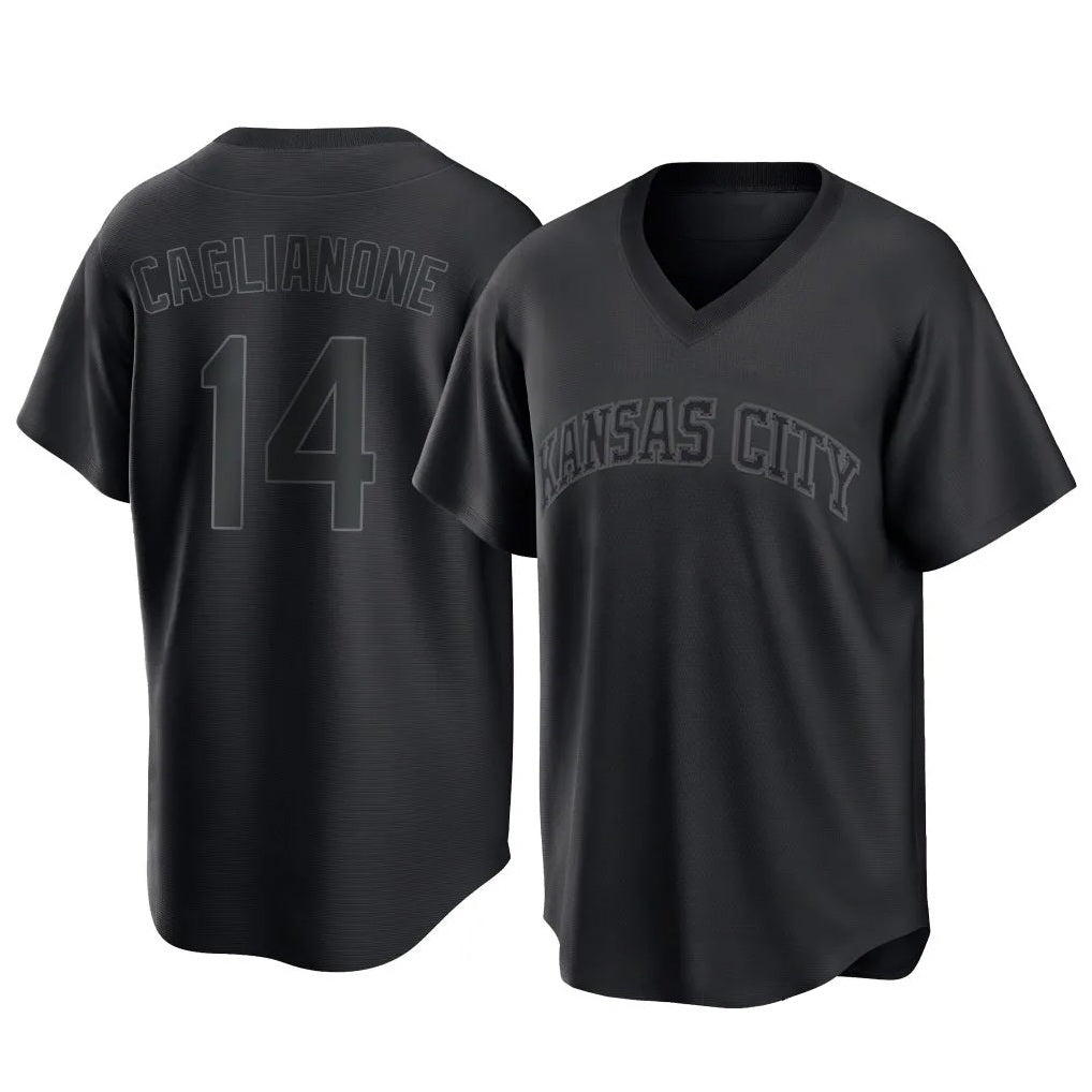 Kansas City Royals #14 Jac Caglianone Player Black HeidiMiller Fashion Game Stitched Jerseys
