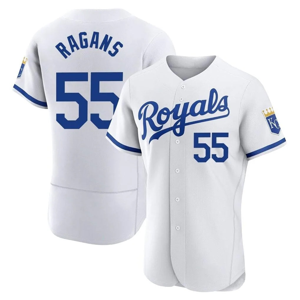 Kansas City Royals #55 Cole Ragans Player White HeidiMiller Limited Elite Home Game Stitched Jerseys