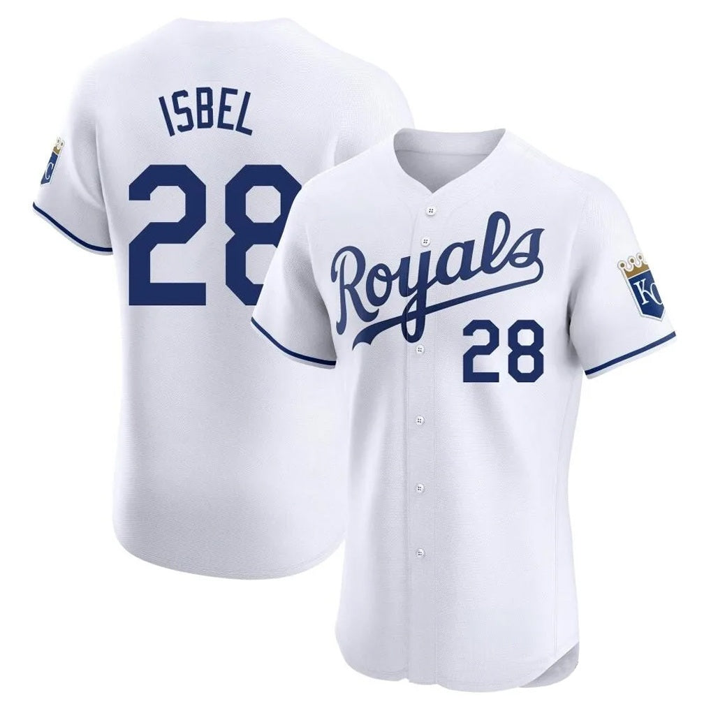 Kansas City Royals #28 Kyle Isbel Player White HeidiMiller Alt Limited Elite Home Stitched Jerseys