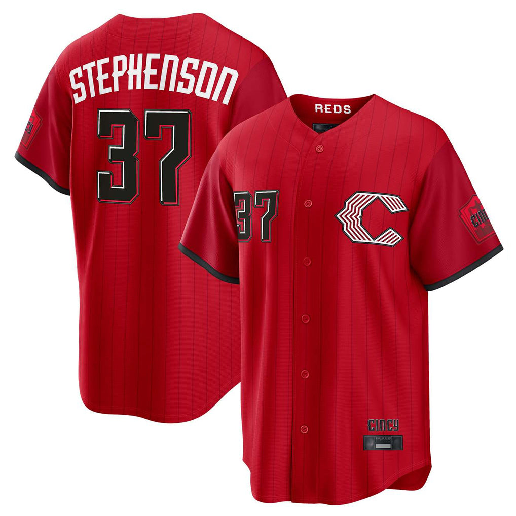Cincinnati Reds #37 Tyler Stephenson Player Red HeidiMiller 2026 City Connect Home Game Stitched Jerseys