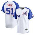 Atlanta Braves #51 Chris Sale Player White HeidiMiller City Connect Limited Home Game Stitched Jerseys