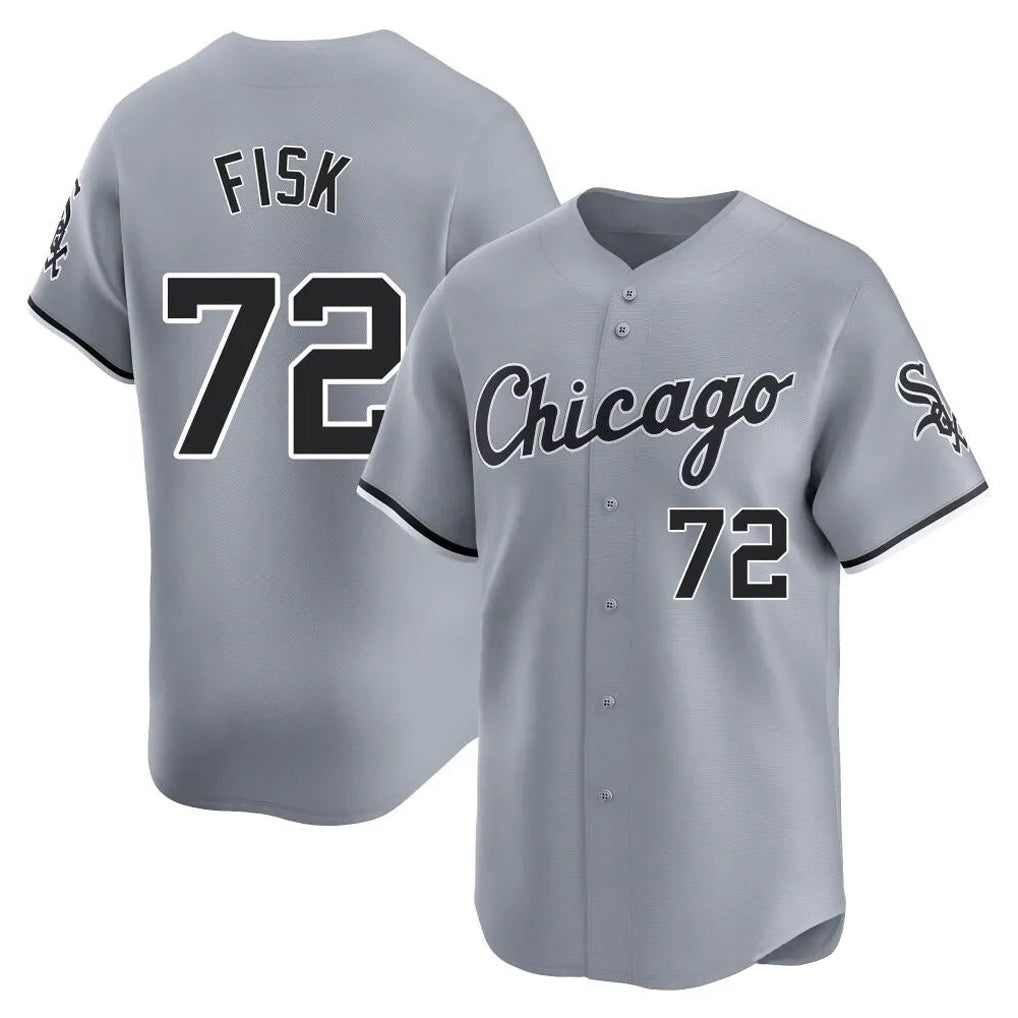 Chicago White Sox #72 Carlton Fisk Player Gray HeidiMiller Road Limited Home Stitched Jerseys